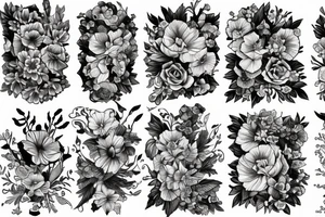 snapdragon flowers tattoo idea