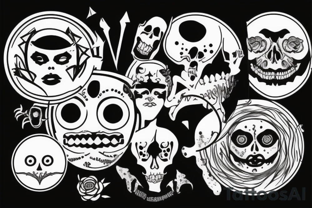 creepy circle tattoo idea