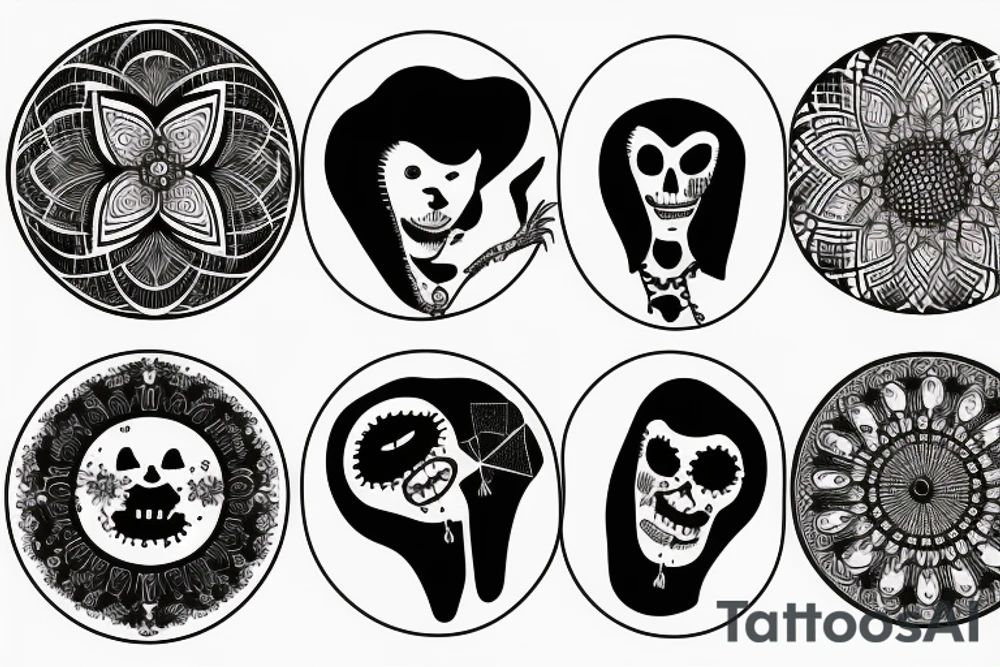 creepy circle tattoo idea