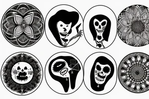 creepy circle tattoo idea