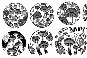mushrooms in a circle tattoo idea