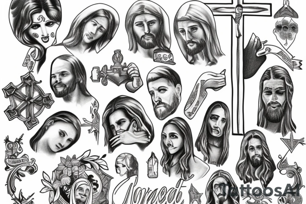 Jesus cross tattoo idea