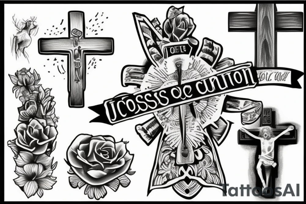Jesus cross tattoo idea