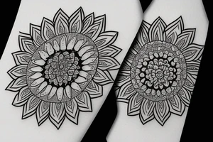 Sun and moon mandala tattoo idea