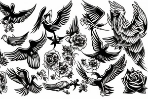 Cross and dove tattoo idea