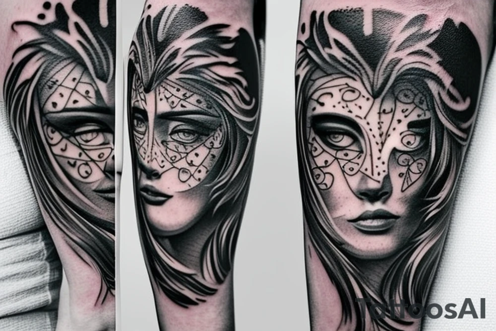 Design a tattoo for placement on the shoulder, which creatively incorporates the concept of the third eye, the sport of basketball, and a majestic lion. The design should seamlessly blend these elements in a unique and visually appealing way, while also reflecting a sense of spiritual connection and passion for the sport. tattoo idea