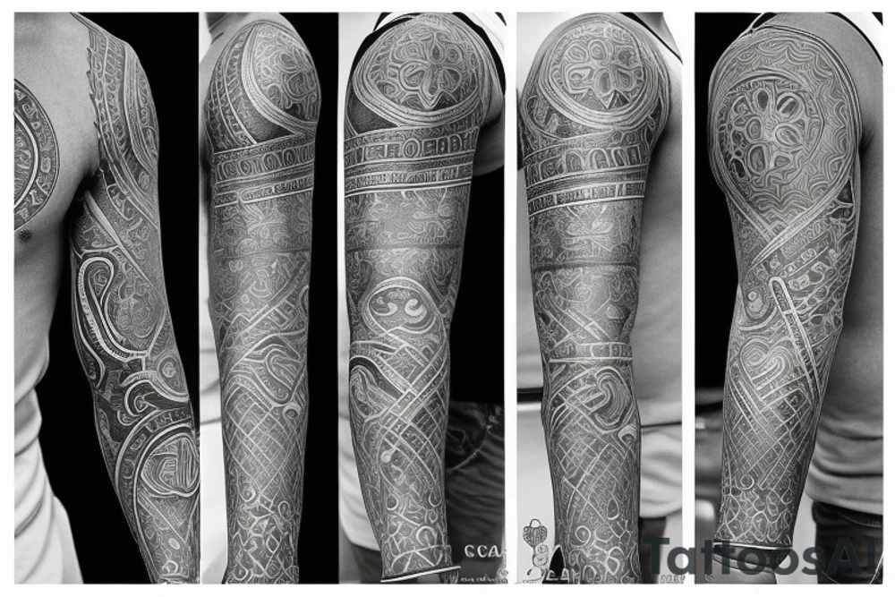 Design a tattoo for placement on the shoulder, which incorporates the hamsa hand , basketball, and a lion. tattoo idea