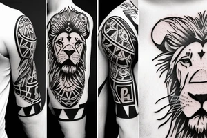 lion wearing a basketball jersey tattoo idea