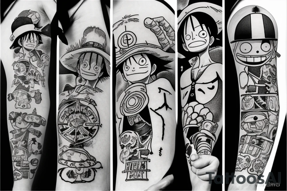 Luffy from One Piece tattoo idea