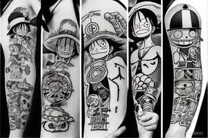 Luffy from One Piece tattoo idea