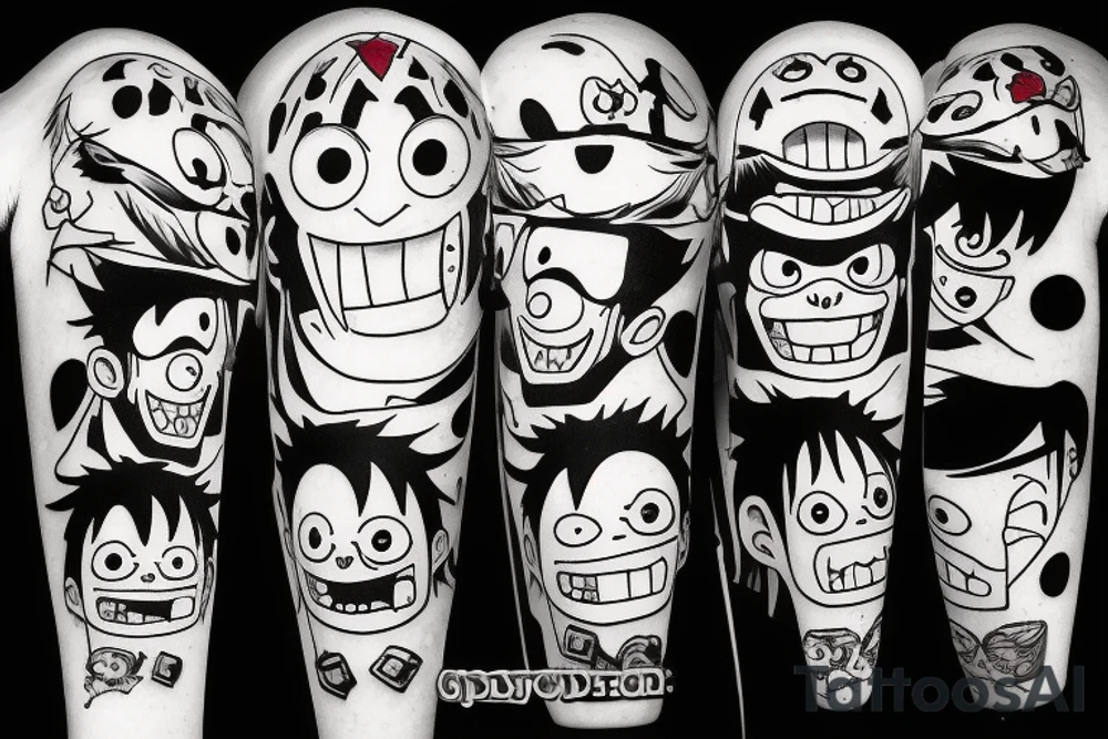 monkey d. Luffy eating icecream tattoo idea