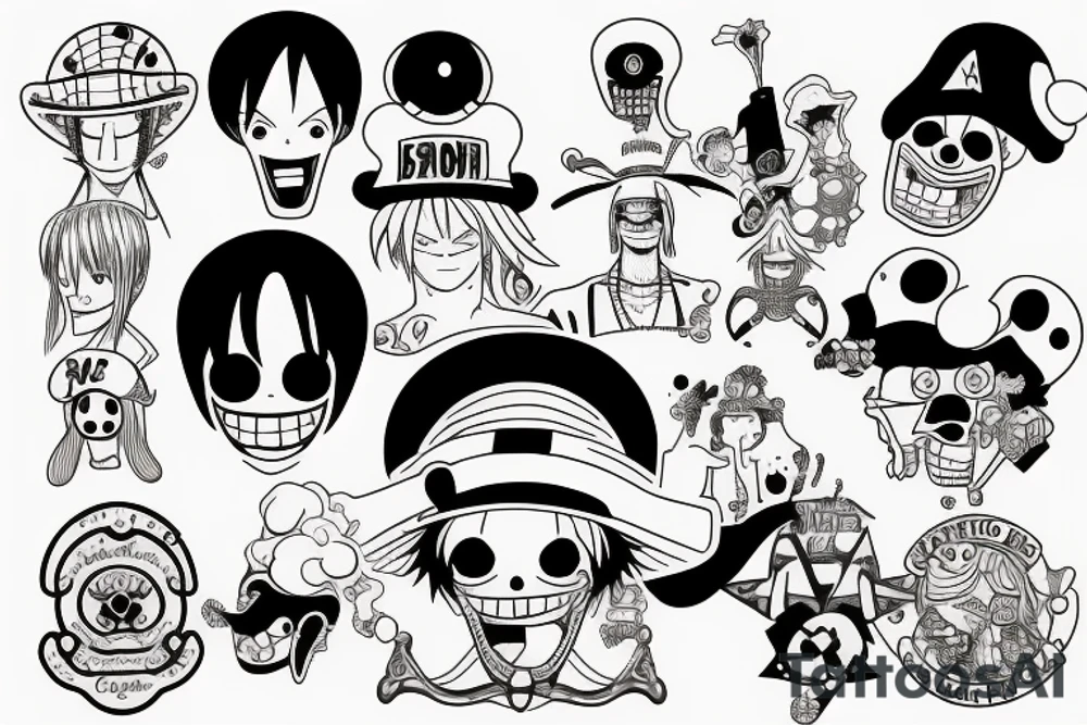 One piece tattoo idea