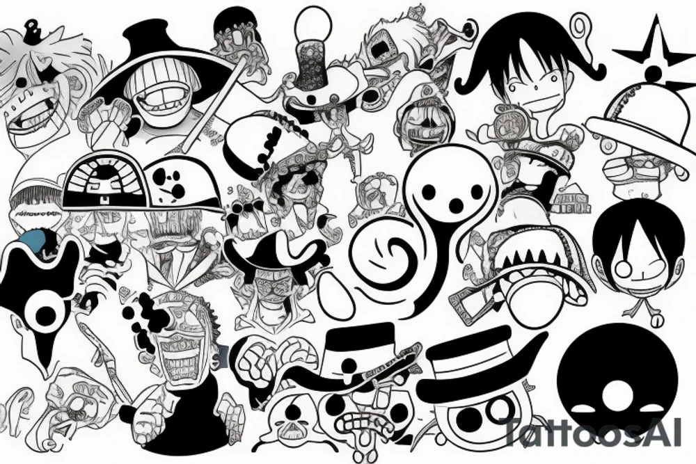 One piece tattoo idea