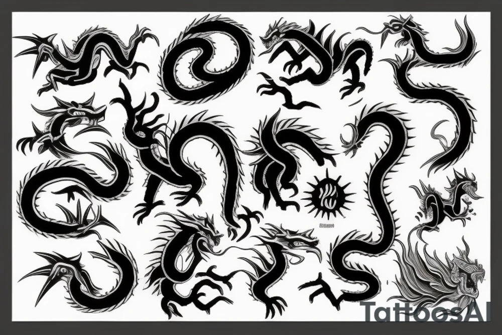 neo japanese style tattoo, which suits to dragon tattoo tattoo idea