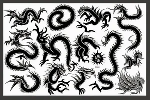 neo japanese style tattoo, which suits to dragon tattoo tattoo idea