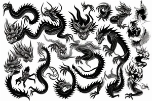 neo japanese style tattoo, which suits to dragon tattoo tattoo idea