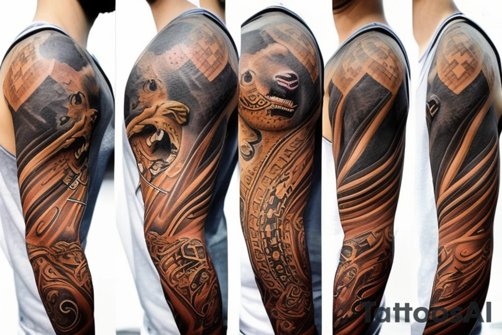 Design a tattoo for placement on the shoulder, which creatively incorporates the number 14, concept of the third eye, the sport of basketball, and a majestic lion. The design should seamlessly blend these elements in a unique and visually appealing way, while also reflecting a sense of spiritual connection and passion for the sport. tattoo idea