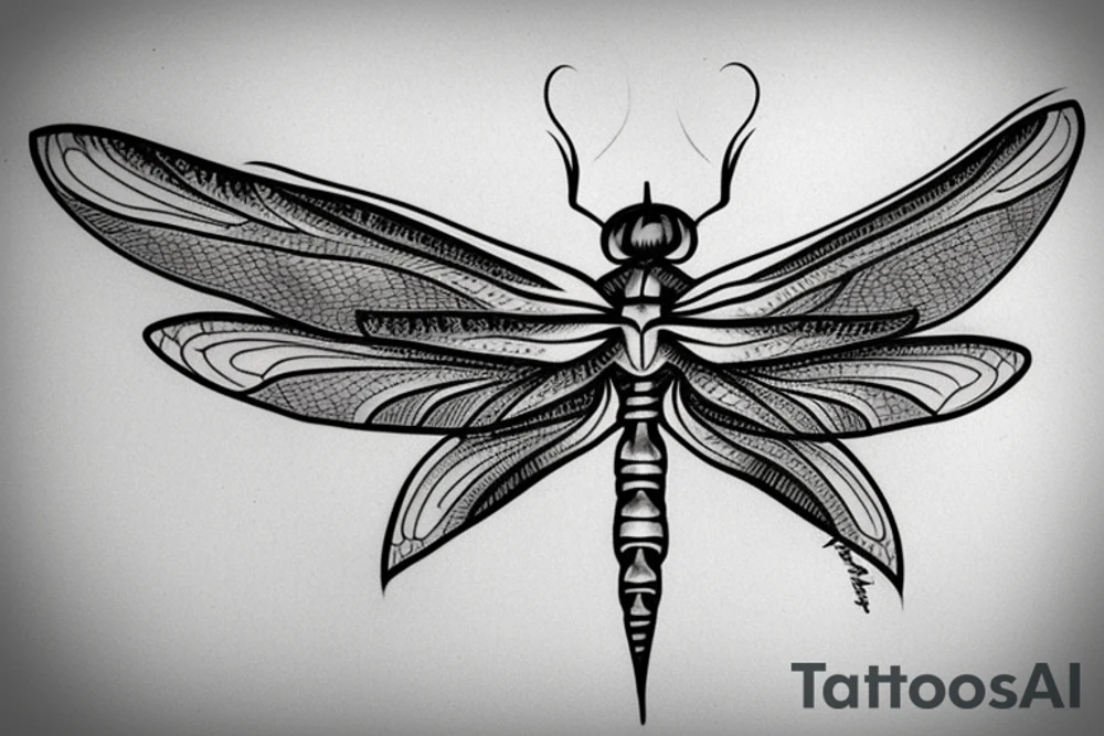 dragonfly tattoo but each wing spells out a name tattoo idea