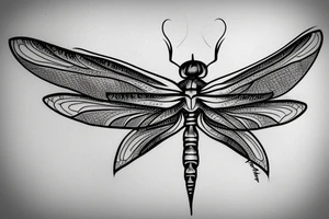 dragonfly tattoo but each wing spells out a name tattoo idea