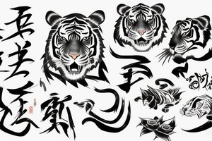 neo japanese tiger tattoo idea