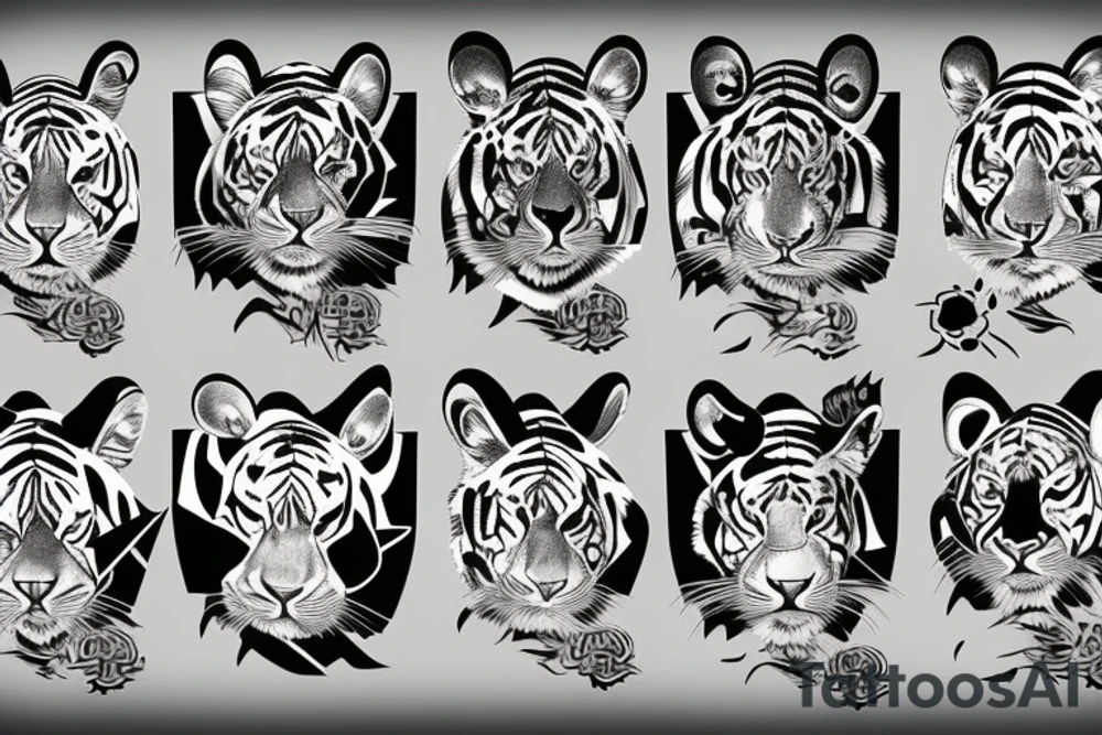 neo japanese tiger tattoo idea