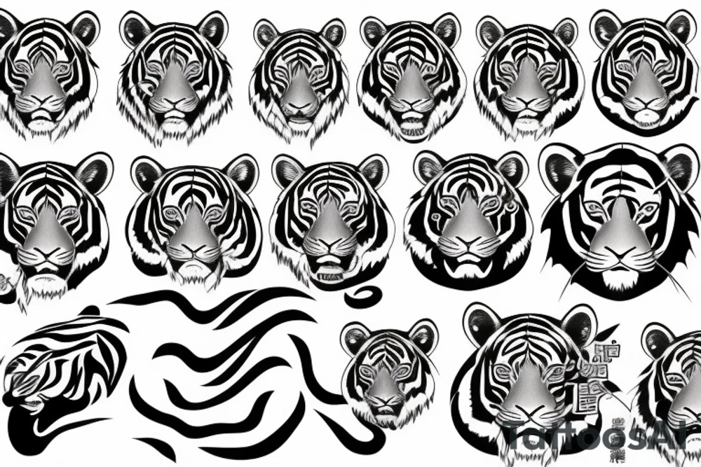 neo japanese tiger tattoo idea