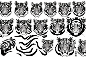 neo japanese tiger tattoo idea