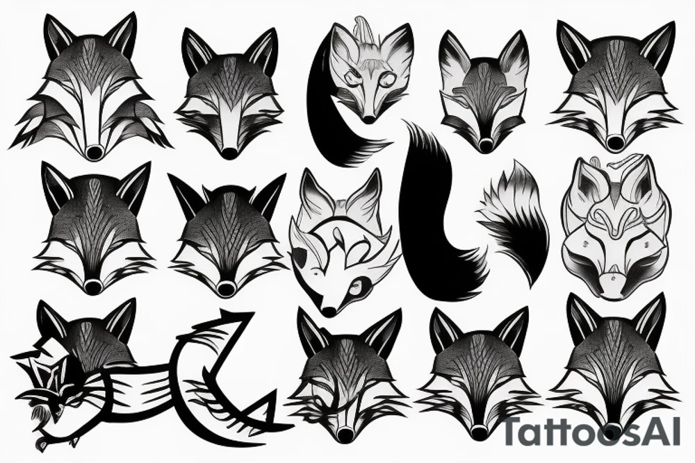 neo japanese fox arm tattoo tattoo idea