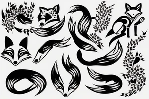 neo japanese fox arm tattoo tattoo idea