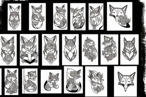 full size fox tattoo idea