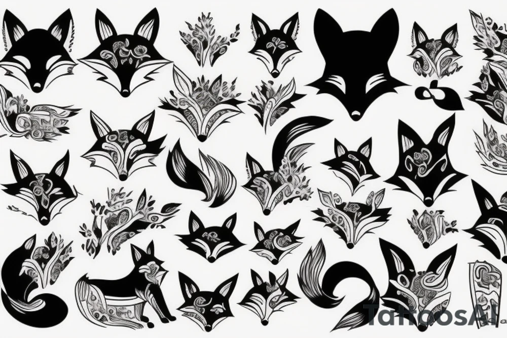 full size fox tattoo idea