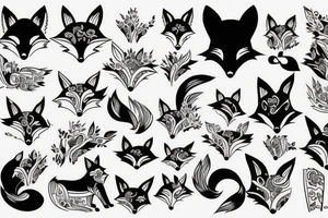 full size fox tattoo idea