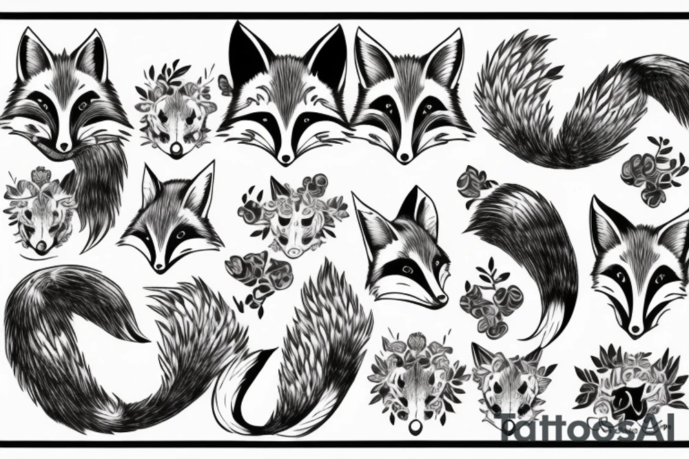 full size detailed fox tattoo idea