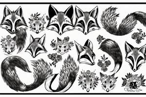full size detailed fox tattoo idea