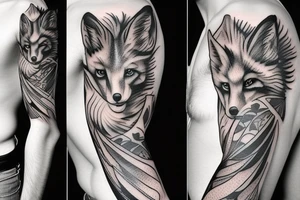 fox tattoo sleeve tattoo idea