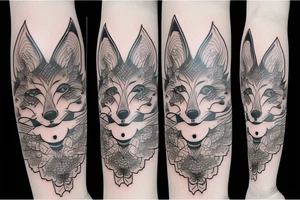 fox tattoo sleeve transist to geisha tattoo tattoo idea