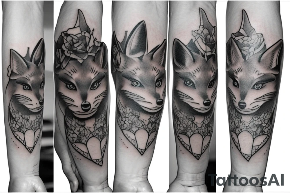 fox tattoo sleeve transist to geisha tattoo tattoo idea
