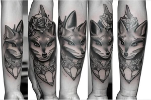 fox tattoo sleeve transist to geisha tattoo tattoo idea