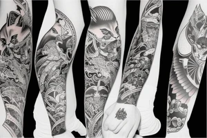 fox tattoo sleeve transist to geisha tattoo tattoo idea