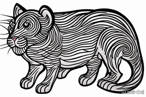 A water tiger representing the birth of my son and personal growth tattoo idea