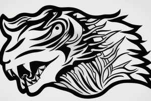 A fierce water tiger representing the birth of my son and personal growth tattoo idea