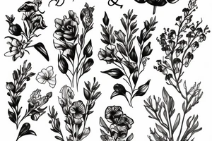 snapdragon flower tattoo idea