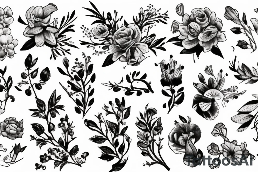 snapdragon flower tattoo idea