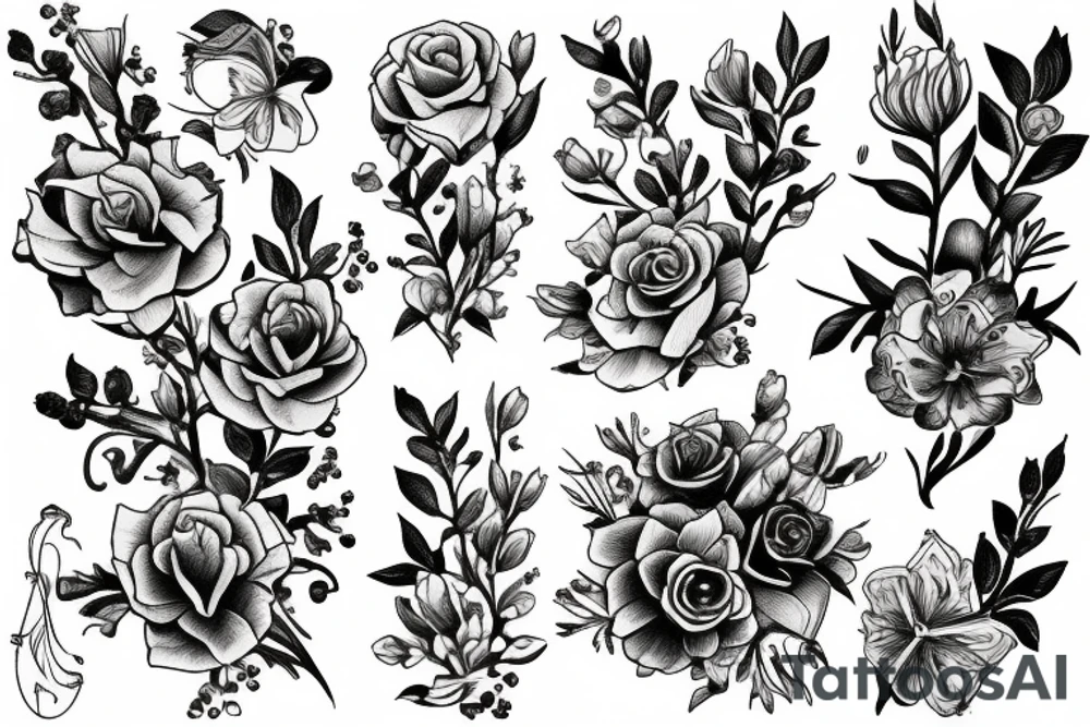 snapdragon flower tattoo idea