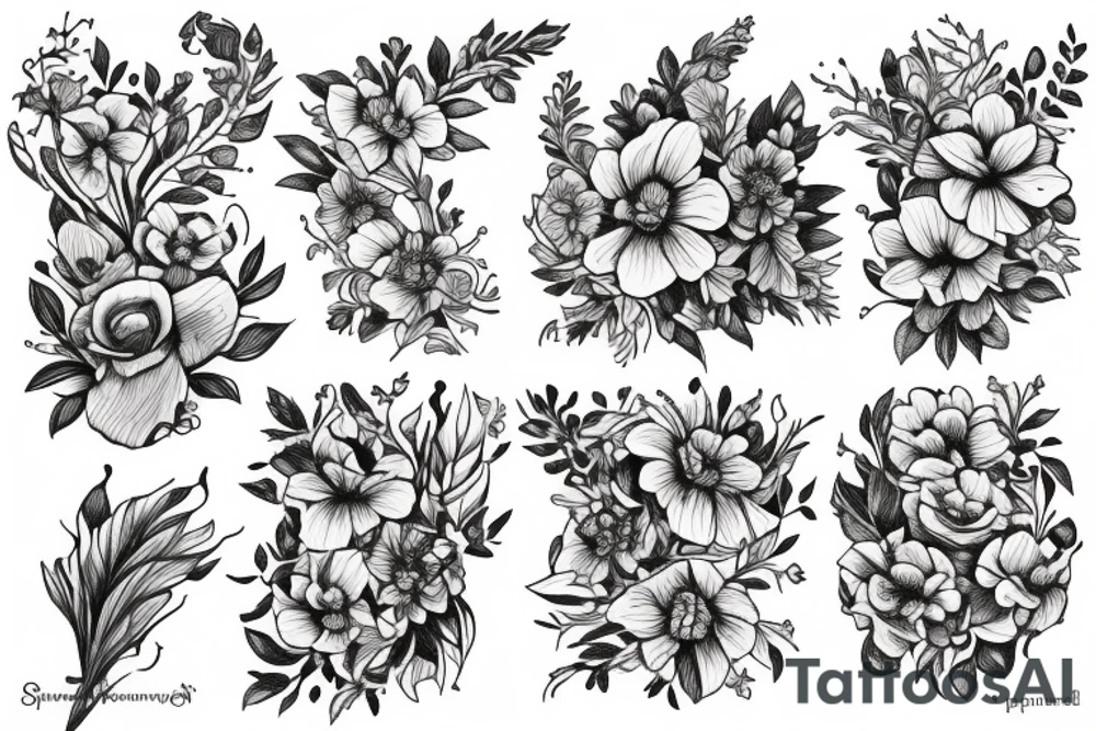 snapdragon flower tattoo idea