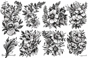 snapdragon flower tattoo idea