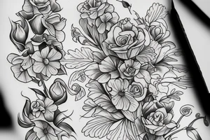 snapdragon flower tattoo idea