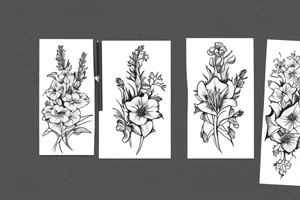 snapdragon flower tattoo idea