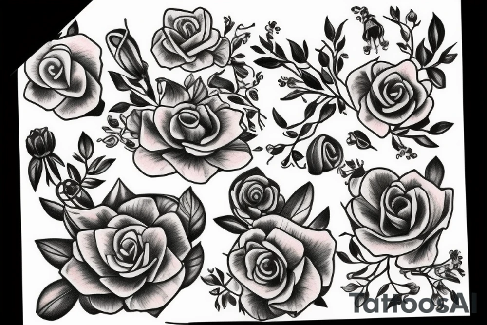 snapdragon flower tattoo idea