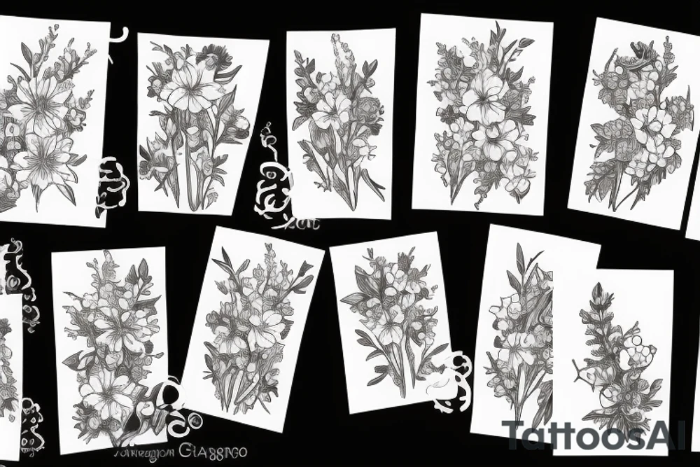 snapdragon flower tattoo idea